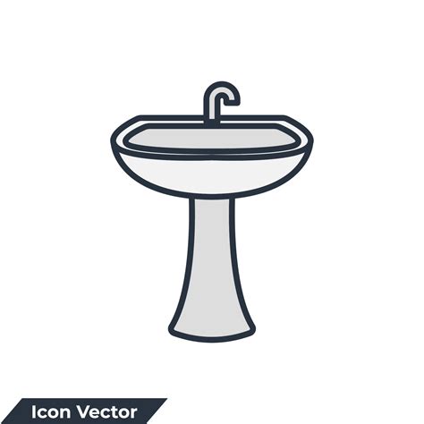 Sinks Icon Logo Vector Illustration Bathroom Sink Symbol Template For