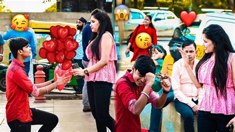 Purposing Prank On Cute 🥰 Girls Gone Emotional 💔 Prankster Ankit Youtube