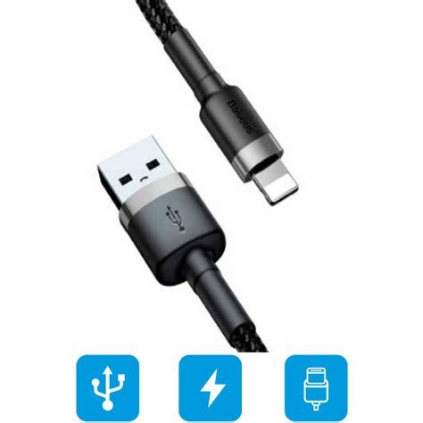 Ripley Cable Usb A Lightning Carga Super Rapida Negro Tecnolab