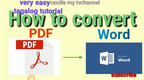 How To Convert Pdf To Word Tagalog Tutorial Paano Mag Convert Ng Pdf