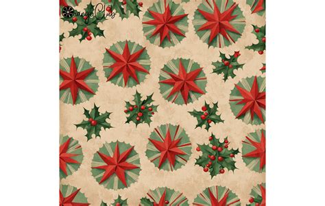 Vintage Christmas Paper 491 Graphic by Orange Club · Creative Fabrica