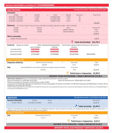 Factura Interactiva De Luz Y Gas Explicativa Totalenergies