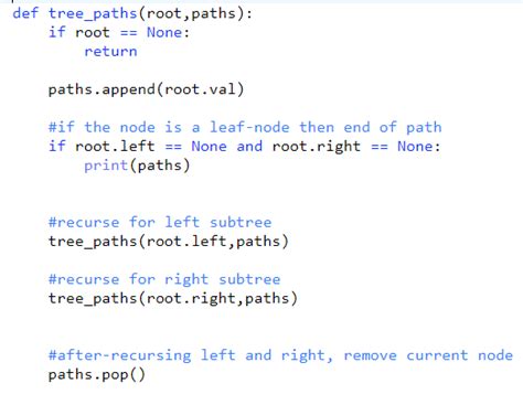 Python Program To Print Binary Tree Paths From Root To Leaf By