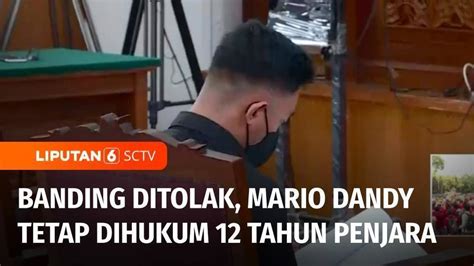 Majelis Hakim Tolak Banding Yang Diajukan Mario Dandy Tetap Dihukum