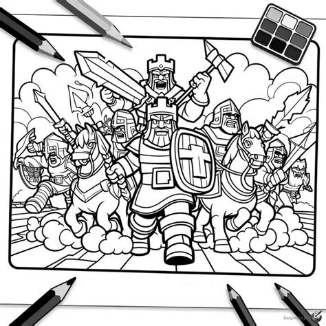 Kolorowanki Clash Royale Bazgroszytpl