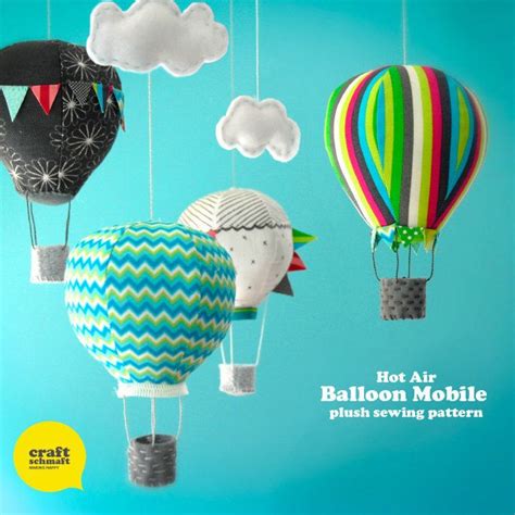 Hot Air Balloon Mobile Sewing Pattern PDF Etsy Balloon Mobile