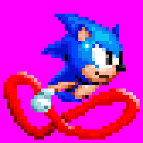 Pixelated Sonic By Kalos Baku Pixilart