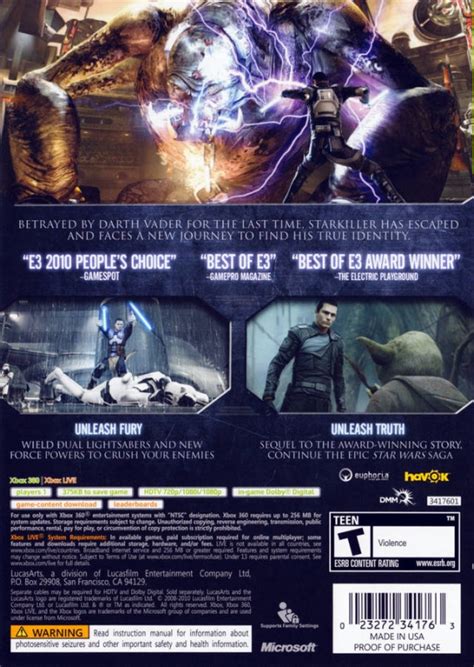 Star Wars The Force Unleashed Ii For Xbox 360 Sales Wiki Release