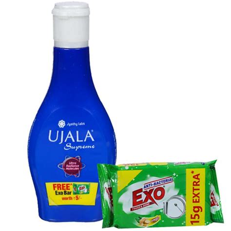 Buy Ujala Supreme Fabric Whitener Free Exo Dish Wash Bar 85 G 75 Ml