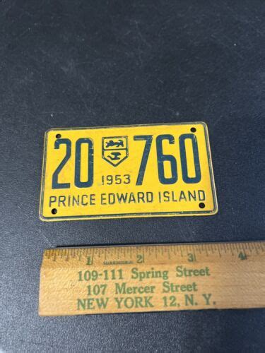 Vintage Wheaties Cereal Mini Metal Bicycle License Plate 1953 Prince