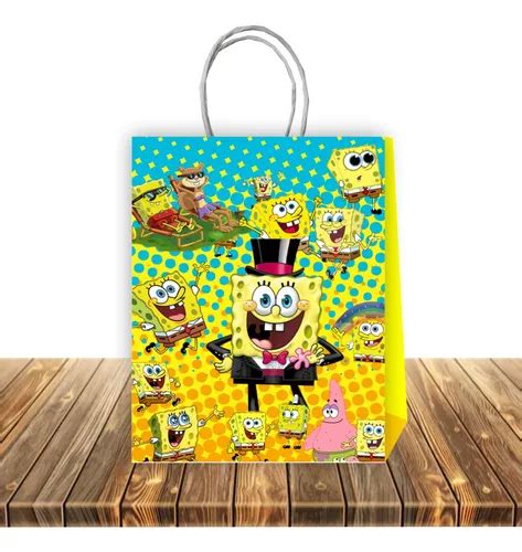 Pack Bolsas De Papel Sorpresa Cumplea Os Bob Esponja