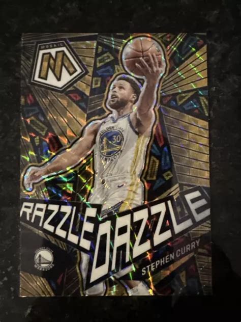 STEPHEN CURRY 2023 Panini Mosaïque Razzle Dazzle Ssp Étui Hit