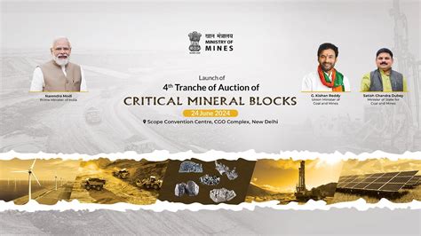 Watch Live Launch Of 4th Tranche Of Auction Of Critical Mineral