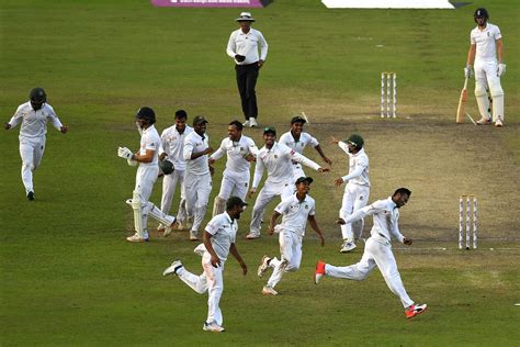 Bangladesh Vs England Bangladesh Claim Famous Test Win As England