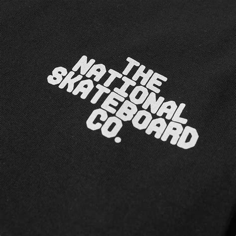 The National Skateboard Co Block Logo Tee Black End Uk