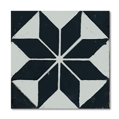 Ladrilho Hidraulico Preto E Branco - Ladrilho Hidráulico Artesanal Estrela Preto (20x20) - Joelson Ladrilhos ...