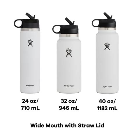 Buy Hydro Flask Wide Mouth Straw Lid Stainless Steel Reusable Water