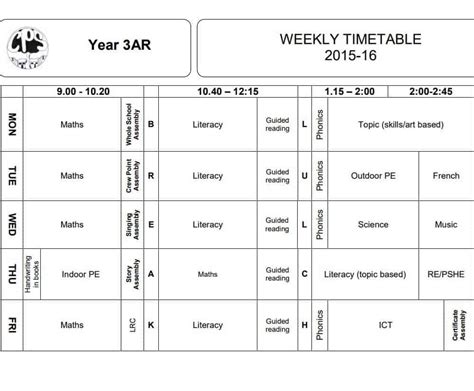 25 FREE School Timetable Templates [WORD, EXCEL, PDF]