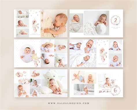 Baby Album Template Album Template Baby Album Photoshop - Etsy