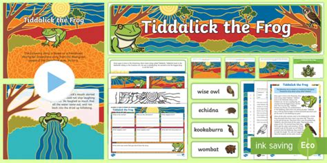 FREE! - Tiddalick the Frog Activity Pack Aboriginal Dreaming Story