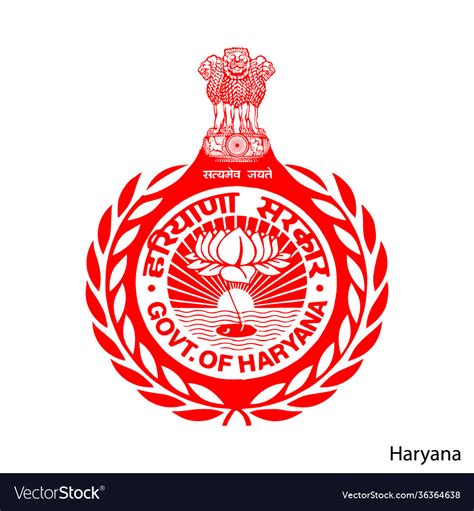 Coat arms haryana is a indian region emblem Vector Image