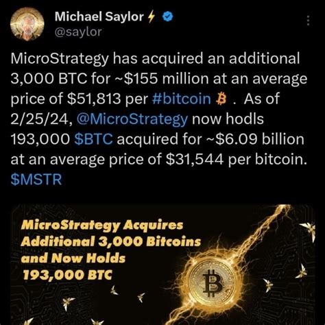 Microstrategy Has Acquired An Additional Btc For Crypto