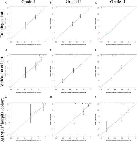 A C Nomogram Calibration Plots To Predict Year Overall Survival