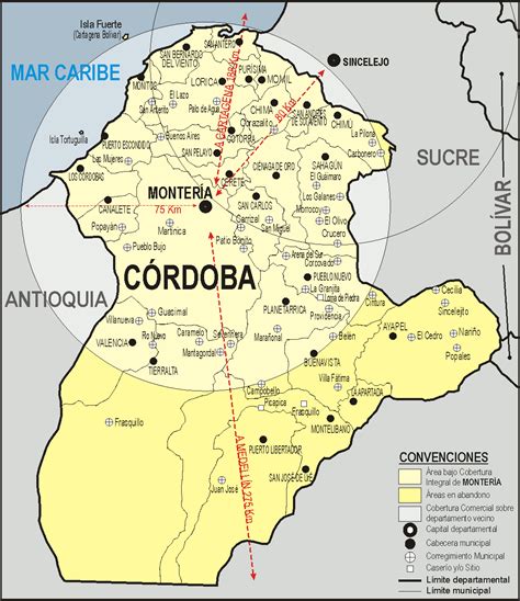 Cordoba Colombia Mapa