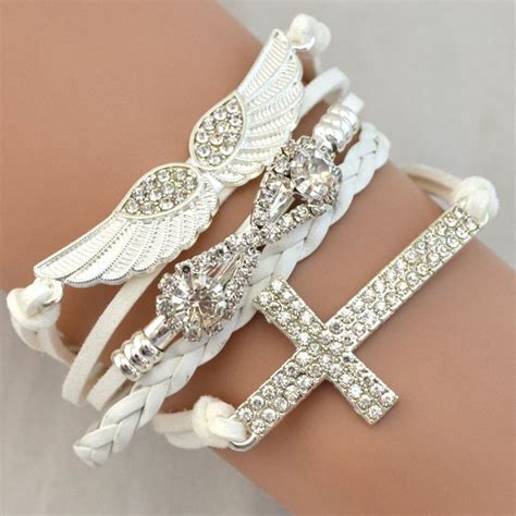 Bohemian Cross Wing Infinity Bracelet Ships Usa Gem