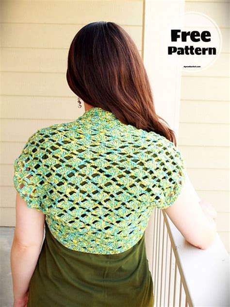 Triangles Simple Crochet Shrug Pattern Free