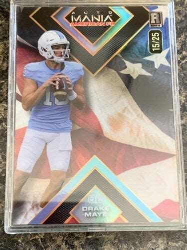 Drake Maye 2024 Wild Card Auto Mania American FB RC Card 15 25 EBay