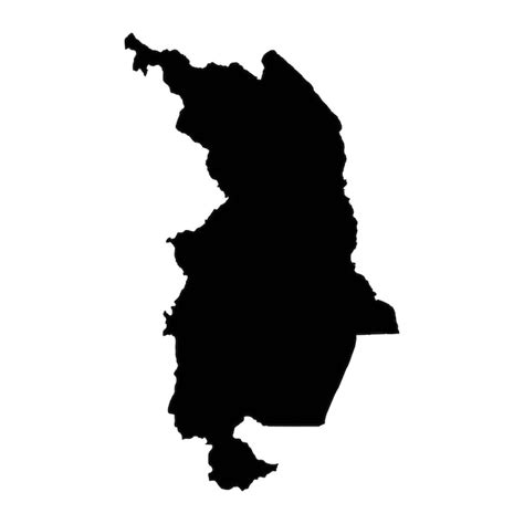 Mapa de la división administrativa de la región norte de malawi