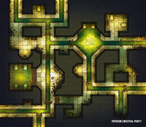 Crumbling Sewers Battlemap Rdungeonsanddragons