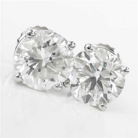 Ct Diamond Stud Earrings Kt Wei Gold Ohrringe Catawiki