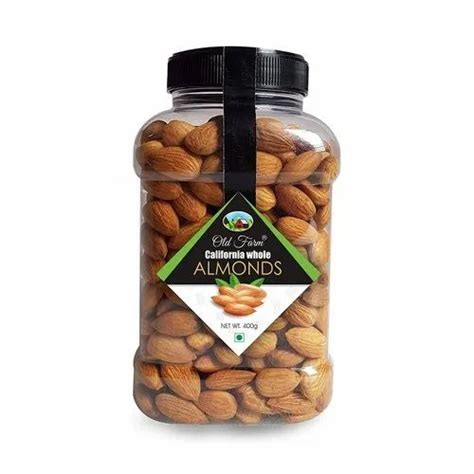 California Almond 400g Grade A Grade Packaging Type Plastic Bottle