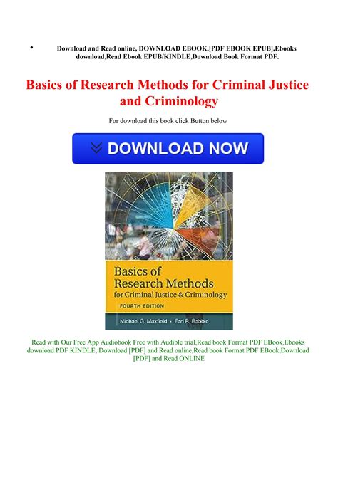 Pdfreaddownload Basics Of Research Methods For Criminal Justice And