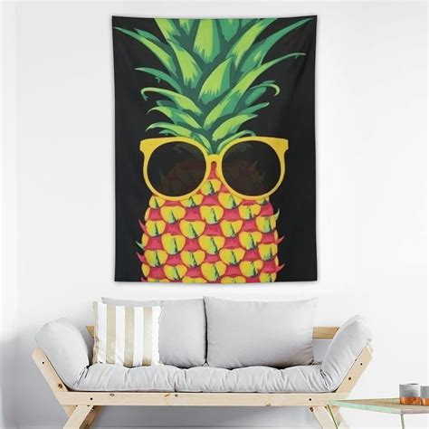 Onetech Funny Pineapple Welcome Upside Down Pineapple Tapestry Wall