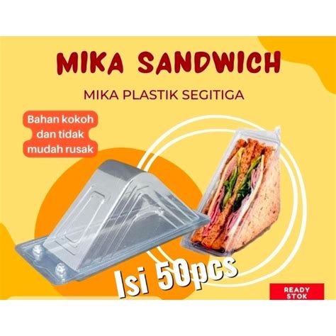 Jual Mika Sandwich Segitiga Mika Roti Tawar Isi 50pcs Shopee Indonesia