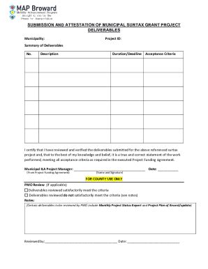 Fillable Online Submission And Attestation Of Municipal Surtax Grant