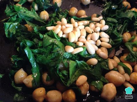 Espinacas Salteadas Con Garbanzos F Cil