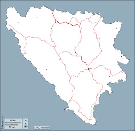 Bosnien Herzegowina Kostenlose Karten Kostenlose Stumme Karte