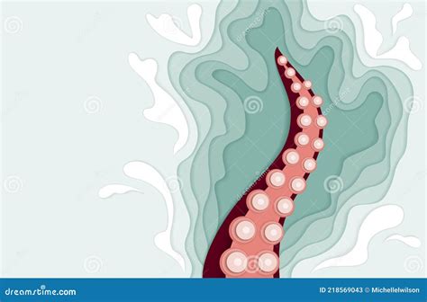 Tentacle Splash Stock Vector Illustration Of Pink Octopus