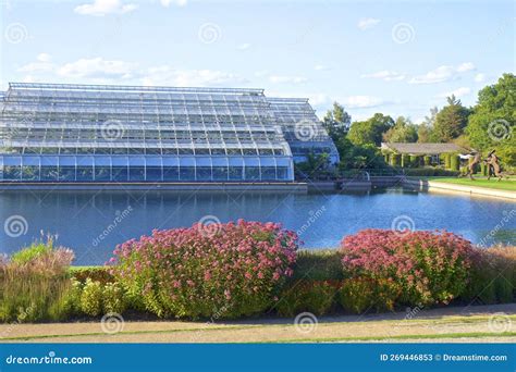 Wisley gardens, England stock image. Image of building - 269446853