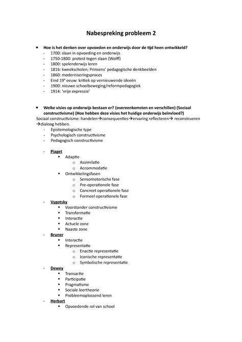 Nabespreking Probleem Epistemologische Type Psychologisch