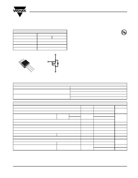 IRF9530 Datasheet 1 8 Pages VISHAY Power MOSFET