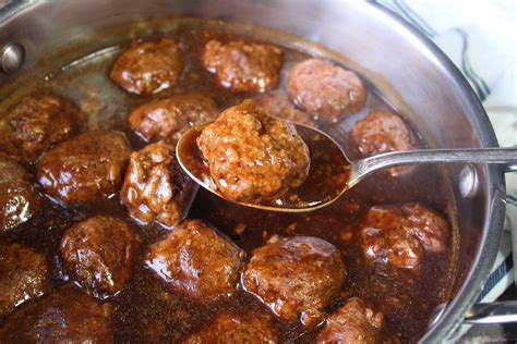 Meatballs And Brown Gravy Baked Broiled And Basted