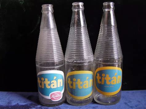 Lote Botella Antigua De Refresco Titan Robina Botella