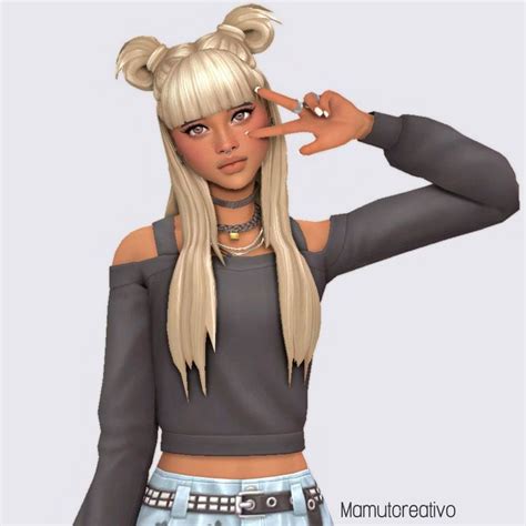 Alina Gallery Id Mamutcreativo Hair By Qicc In 2024 Sims 4 Sims 4 Cas Sims