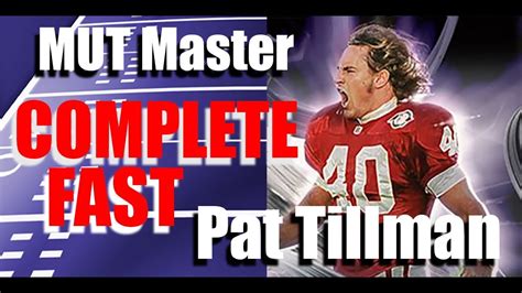 How To Complete Mut Master Pat Tillman Fast Youtube