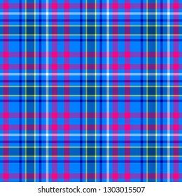 Checked Diamond Tartan Plaid Scotch Kilt Stock Illustration